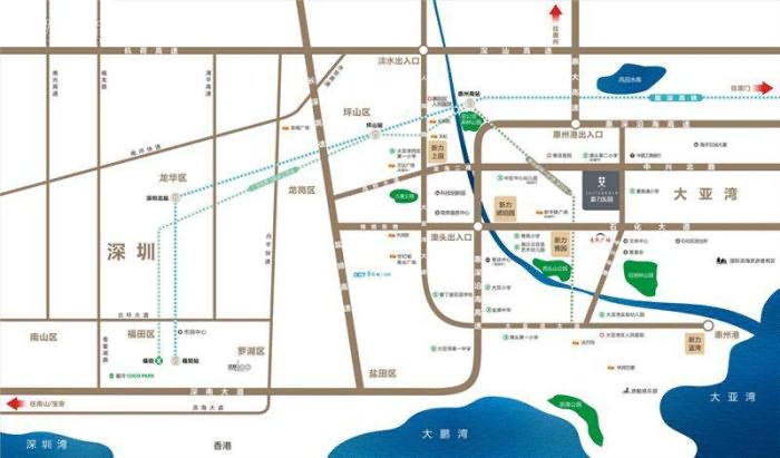 新力东园 (胜源香山居) 交通图